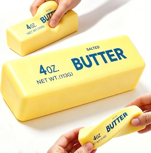 Butter Squishy, 2026 Upgraded Slow Rising Butter Squeeze Toy, Cream Scented Butter Squeeze Toys, Stress Relief Toy for Relaxation, Soft & Safe PU Great for Home Office School in Kuwait