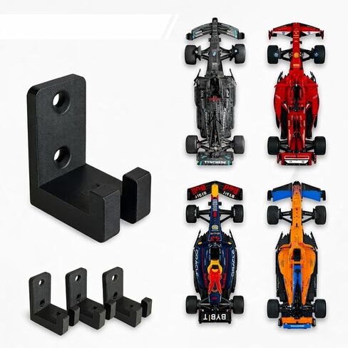 خطاف تثبيت على الحائط متوافق مع Lego 42207، 42171، 42141، 42206 - حامل عرض مثبت على الحائط (4 عبوات، السيارة غير متضمنة) in Kuwait