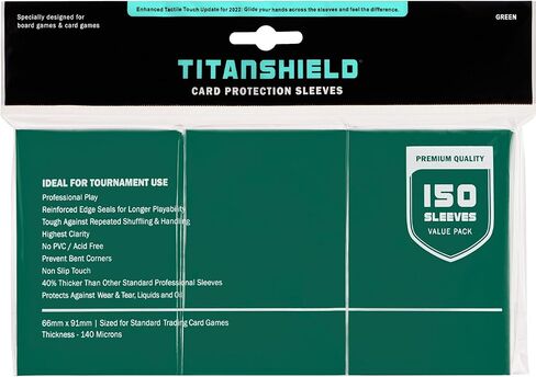 أكمام بطاقات مميزة من TitanShield | متوافق مع بوكيمون، ون بيس، ولوركانا، وفليش آند بلود، وماجيك ذا جاذرينج إم تي جي | (150 أكمام - قياسي) (1، رمادي داكن، قياسي | 66 × 91 مم) in Kuwait