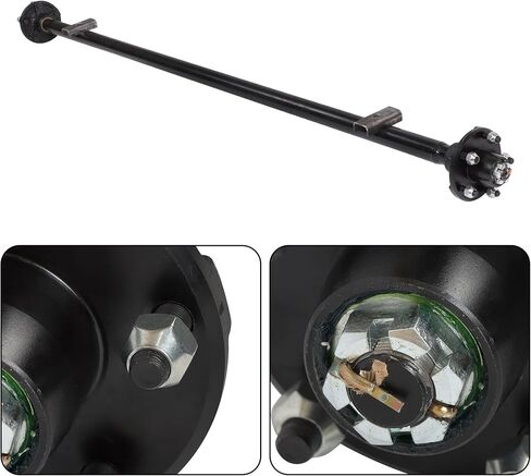 Trailer Axle 2000 lbs Axle Beam 5 Lug Trailer Axle 72 inch Hub Face 58 inch Spring Center in Kuwait
