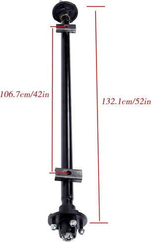 Trailer Axle 2000 lbs Axle Beam 4 Lug Trailer Axle 52 inch Hub Face 42 inch Spring Center in Kuwait