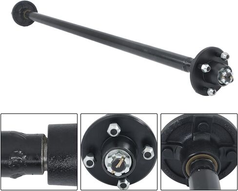 Trailer Axle 2000 lbs Axle Beam 4 Lug Trailer Axle 52 inch Hub Face 42 inch Spring Center in Kuwait
