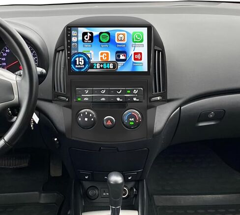 2+64G Android 13 ستيريو سيارة لشركة Hyundai I30 2006-2011 ترقية استبدال راديو Apple Carplay Android Auto 9 بوصة شاشة لمس مشغل الوسائط المتعددة وحدة رئيسية راديو FM GPS بلوتوث + كاميرا AHD وميكروفون in Kuwait