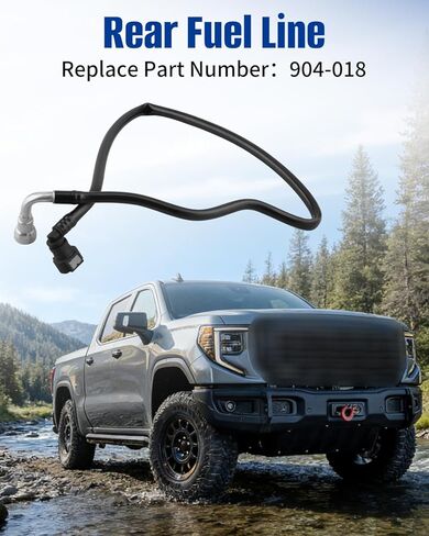 904-018 خط خرطوم الوقود الخلفي مناسب لسيارة Chevy شيفروليه سيلفرادو 1500، مناسب لسيارة GMC Sierra 1500 2008 2009 2010 2011 2012 2013 2014 2015 2016 2017 2018 استبدال غاز خط الوقود الخلفي 904-018 in Kuwait