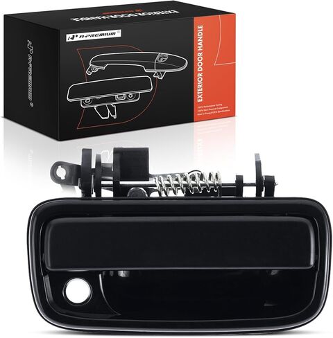 A-Premium Front Right Passenger Side Exterior Door Handle with Keyhole Compatible with Toyota Tacoma 1995-2004, Smooth Black, Replace# 6921035070D0 in Kuwait