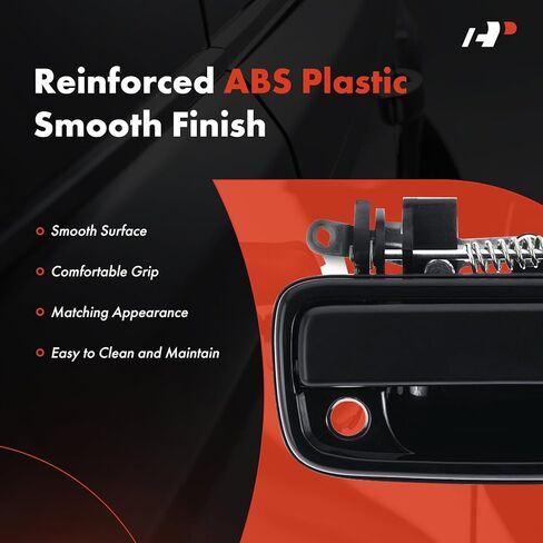 A-Premium Front Right Passenger Side Exterior Door Handle with Keyhole Compatible with Toyota Tacoma 1995-2004, Smooth Black, Replace# 6921035070D0 in Kuwait