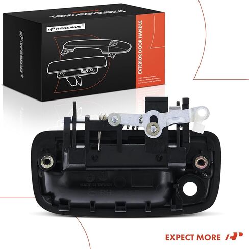 A-Premium Front Right Passenger Side Exterior Door Handle with Keyhole Compatible with Toyota Tacoma 1995-2004, Smooth Black, Replace# 6921035070D0 in Kuwait