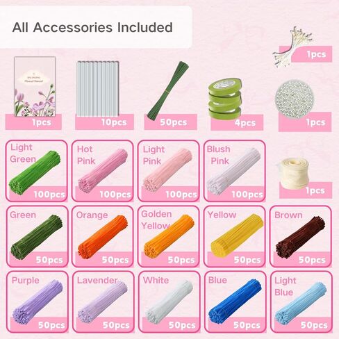 Balinging Upgraded 900 pcs Colorful Chenille Pipe Cleaners for Crafts, Extra Fuzzy Flexible Stems, 12 Inch Length for DIY Art, Kids and Adults Creative Projects in Kuwait