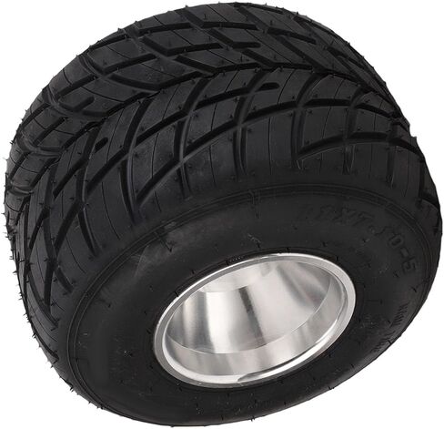 11x7.10 5 Go Kart Tire, Rubber Aluminum Alloy 4PR Tubeless Rear Wheel with Low Profile Design for ATV UTV SxS Cart in Kuwait