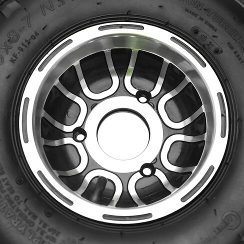 إطارات ATV Go Kart مقاس 16 × 8 × 7 16 × 8-7 مع حافة ألومنيوم ومحاور عجلات المحور الخلفي 17T، و3 براغي 3 مسمار 78 مم، مجموعة عجلات للطرق الوعرة 4 طبقات بدون أنبوب للرباعية، والعربات التي تجرها الدواب، والدراجة الصغيرة، وعربة الجولف - مجموعة من 2 in Kuwait