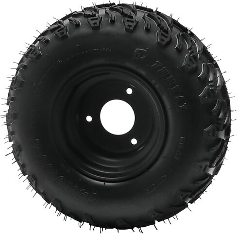 مجموعة إطارات وعجلات 14x5.00-6 14/5.00-6 14x5.00-6 6 بوصة حافة فولاذية 3 عروة لدراجة ATV Go-Kart الصغيرة رباعية عربات التي تجرها الدواب منفاخ الثلج وجزازة العشب وجرار الحديقة على الطرق الوعرة بأربع عجلات - مجموعة من 2 in Kuwait