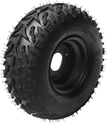 مجموعة إطارات وعجلات 14x5.00-6 14/5.00-6 14x5.00-6 6 بوصة حافة فولاذية 3 عروة لدراجة ATV Go-Kart الصغيرة رباعية عربات التي تجرها الدواب منفاخ الثلج وجزازة العشب وجرار الحديقة على الطرق الوعرة بأربع عجلات - مجموعة من 2 in Kuwait