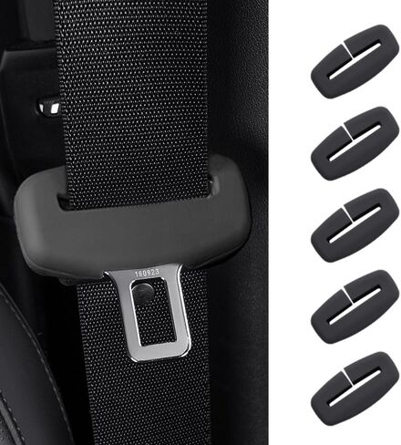 5pcs Car Seatbelt Buckle Clips for BMW X5 X7 2019-2026, X6 2023-2025 Accessories, Silicone Anti-Scratch Noise Reduction Seat Belt Silencer Clip Holster, Car Accessories for BMW Cars (Style C) in Saudi Arabia