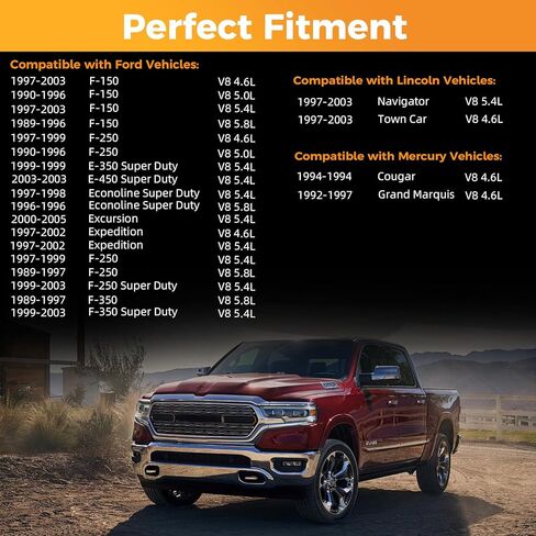 مجموعة من 4 فتحات حقن الوقود - متوافقة مع مركبات فورد ولينكولن وميركوري - F150، F250، F350، موستانج E150 E250 E350-4.6L 5.0L 5.4L 5.8L استبدال 0280150943، 0280150939، 0280150909 in Kuwait