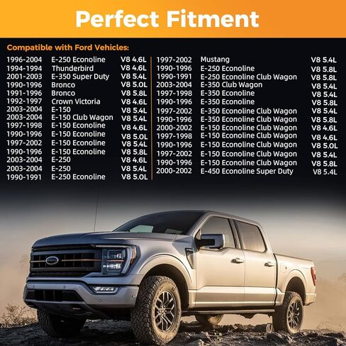 مجموعة من 4 فتحات حقن الوقود - متوافقة مع مركبات فورد ولينكولن وميركوري - F150، F250، F350، موستانج E150 E250 E350-4.6L 5.0L 5.4L 5.8L استبدال 0280150943، 0280150939، 0280150909 in Kuwait