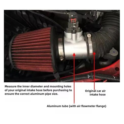 76 مللي متر مدخل هواء MAF مستشعر محول مدخل هواء متر قاعدة تركيب متوافقة مع VW متوافق مع محول سيارة نيسان in Kuwait