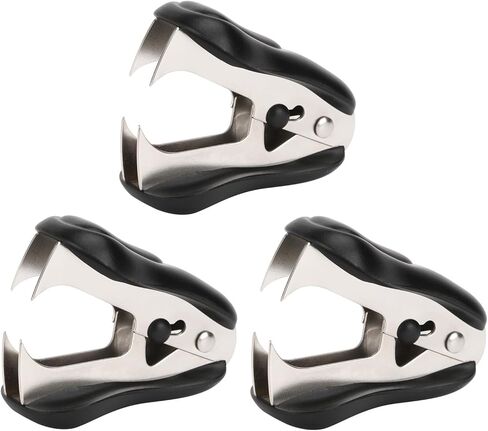 3 Pack Staple Remover with Safety Lock - Durable Metal Teeth for Easy Staple Removal, Ideal for Home, Office & School Use in Saudi Arabia