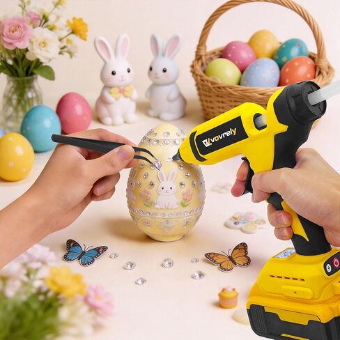 110W Cordless Hot Glue Gun for DeWalt 20V MAX Battery (Tool Only), Electric Power Full Size Glue Gun with 20PCS Glue Sticks, Heavy Duty Glue Gun for Arts & Crafts, Festival DIY Home Decor Repairs in Kuwait
