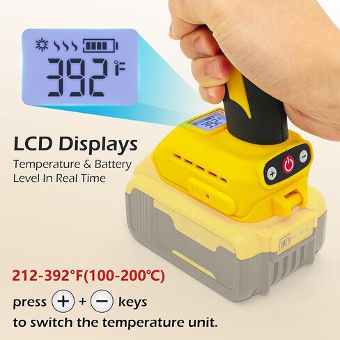 110W Cordless Hot Glue Gun for DeWalt 20V MAX Battery (Tool Only), Electric Power Full Size Glue Gun with 20PCS Glue Sticks, Heavy Duty Glue Gun for Arts & Crafts, Festival DIY Home Decor Repairs in Kuwait