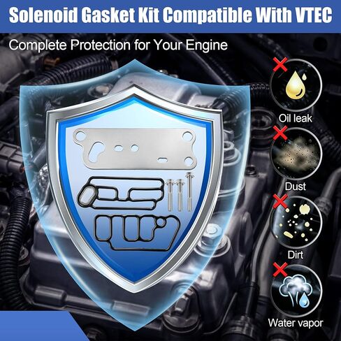 طقم فلتر حشية الملف اللولبي من Dreyoo، متوافق مع 918-056GS، يناسب محركات 3.5L V6 VVT، متوافق مع 2008-2012 Accord، 2010-2011 Accord Crosstour، 2009-2015 Pilot، 2013-2015 RDX، 2012 Crosstour in Kuwait