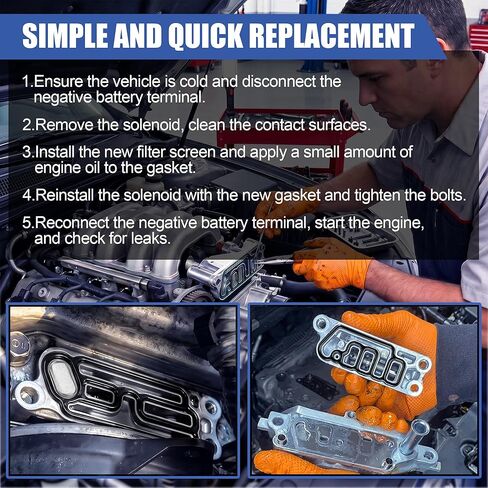 طقم فلتر حشية الملف اللولبي من Dreyoo، متوافق مع 918-056GS، يناسب محركات 3.5L V6 VVT، متوافق مع 2008-2012 Accord، 2010-2011 Accord Crosstour، 2009-2015 Pilot، 2013-2015 RDX، 2012 Crosstour in Kuwait
