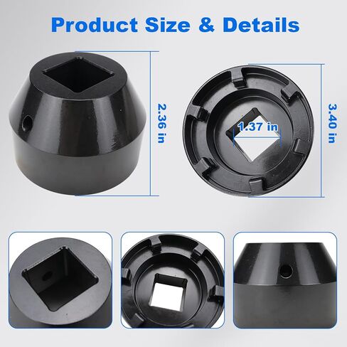 W742589020700 6-Point Torque Tool Pinion Nut Socket Compatible with Mercedes-Benz and Freightliner Heavy Duty Trucks 6-Point Rear Axle Differentials Replaces W742589020700 in Kuwait