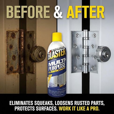 Blaster Pro-Grade General Purpose Lubricant Spray – 8 oz Aerosol – Pb Blaster Penetrating Oil Spray Alternative – Silicone Spray Style Garage Door Lubricant Spray – Multi Surface Lube 3 Pack in Kuwait