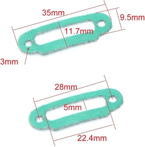 مكونات Rc لـ HSP 02031 1/10 لشاحنة سيارة Nitro RC 02060 VX18 أجزاء المحرك حشية مشعب العادم تعديل ملحقات سيارة RC in Kuwait