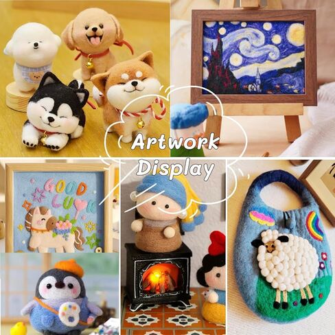 IcosaMro Needle Felting Kit 48 Color Wool Roving with Felting Needles 100 Pcs Wool Felt Supplies Tools Felt Working Pad in Kuwait