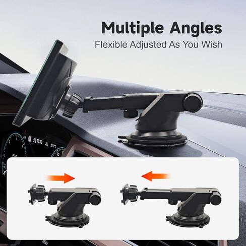 Carplay Mount for 7/9/10.26" Portable CarPlay Screen Holes Mount Holder,GPS Holder with Replaceable Extra-Large Adhesive Base,Adjustable Dashboard Sticky Stand for Car Play Devices in Saudi Arabia