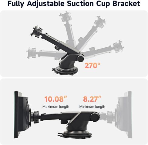 Carplay Mount for 7/9/10.26" Portable CarPlay Screen Holes Mount Holder,GPS Holder with Replaceable Extra-Large Adhesive Base,Adjustable Dashboard Sticky Stand for Car Play Devices in Saudi Arabia