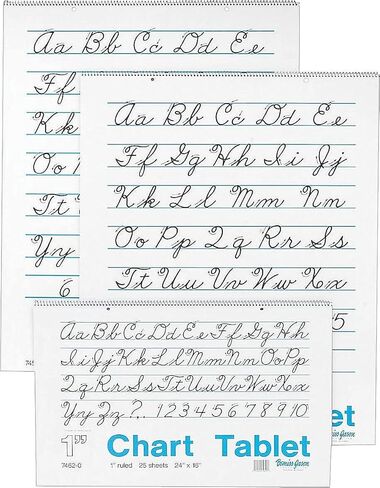 Pacon 74620 Chart Tablets w/Cursive Cover, Ruled, 24 x 16, White, 25 Sheets in Kuwait