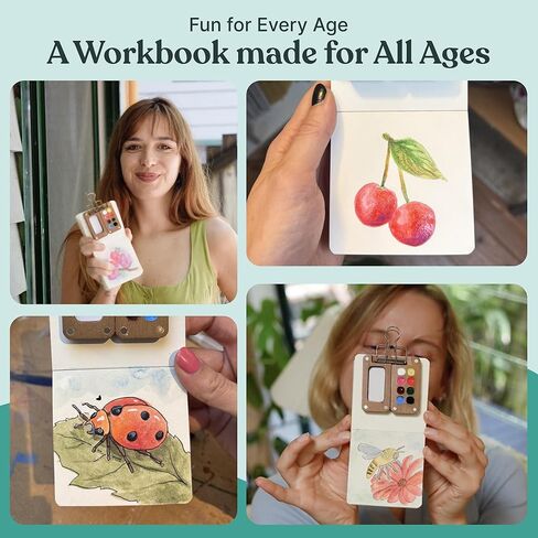 Tobio’s Watercolor Workbook for Beginners – Sketch Book with Premium Watercolor Paper, Small Notebook Style Practice Pad, Guided Art Lessons & Relaxing Coloring Book in Kuwait