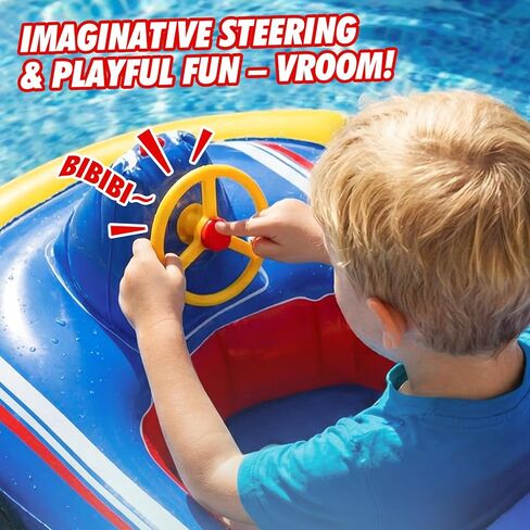 Lehoo Castle Kids Pool Floats with Water Gun, Pool Toys for Kids Ages 3-8, Inflatable Ride-on Toddler Pool Float Outdoor Summer Beach Water Toys for Boys and Girls in Kuwait