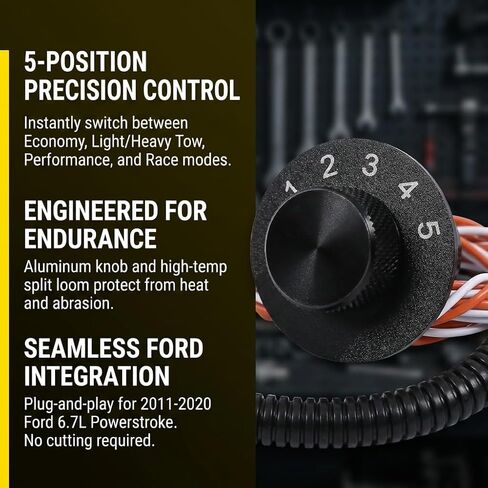 SOTF Switch， 5-Position Fuel Temp Shift On The Fly Switch with Connector Compatible with Ford 6.7L Powerstroke 2011-2020 in Kuwait