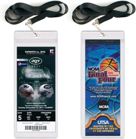 StoreSMART® - Event Ticket Holders with Lanyard - 3" x 8" - 5-Pack - LY3019S-5 in Kuwait