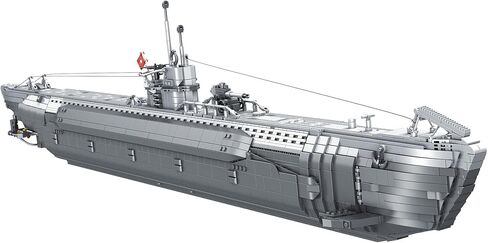 Revell Brick System “Das Boot" U‑96 Submarine - 6,483 Pieces 1:56 Scale Brick Building Model Kit, Detailed Interior, Display Stand, Adult Collector Construction Set in Kuwait