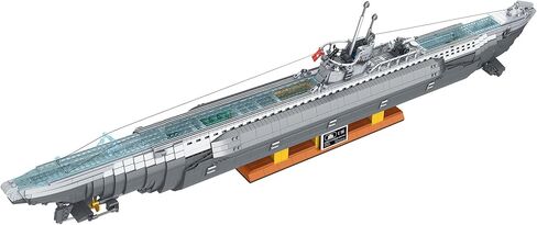 Revell Brick System “Das Boot" U‑96 Submarine - 6,483 Pieces 1:56 Scale Brick Building Model Kit, Detailed Interior, Display Stand, Adult Collector Construction Set in Kuwait