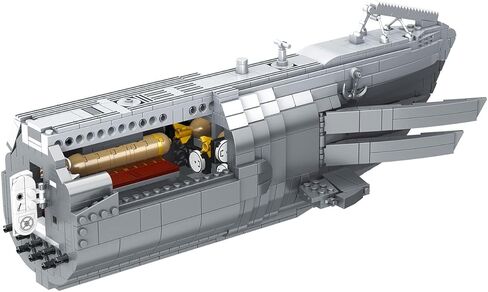 Revell Brick System “Das Boot" U‑96 Submarine - 6,483 Pieces 1:56 Scale Brick Building Model Kit, Detailed Interior, Display Stand, Adult Collector Construction Set in Kuwait
