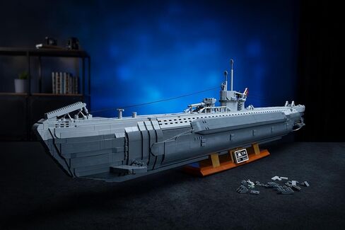 Revell Brick System “Das Boot" U‑96 Submarine - 6,483 Pieces 1:56 Scale Brick Building Model Kit, Detailed Interior, Display Stand, Adult Collector Construction Set in Kuwait