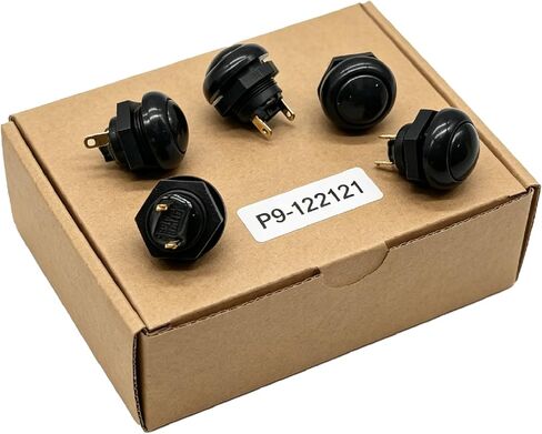 5 قطعة 21649 فلوش زر P9-122121 مقاوم للماء IP68 إعادة تعيين أسود 12 مللي متر يناسب الأجزاء الميكانيكية in Kuwait