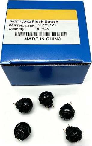 5pcs 21649 Flush Button P9-122121 Waterproof IP68 Reset Black 12MM for Mechanical parts in Kuwait
