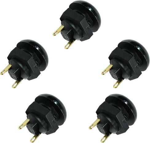5pcs 21649 Flush Button P9-122121 Waterproof IP68 Reset Black 12MM for Mechanical parts in Kuwait
