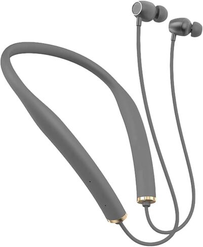 Neckband Earphones Bluetooth 5.0 Headphones CVC8.0 Noise Cancelling Bluetooth Headset Wireless Earbuds Neckband with Mic,9D Deep Bass, 20H Overall Endurance,Sports for Running Driving Working, Black in Saudi Arabia