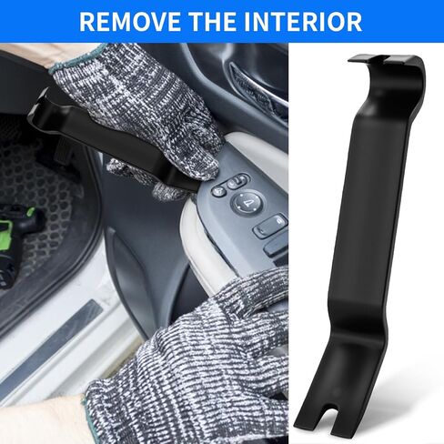 5 Pcs ﻿Auto Trim Removal Tool Kit, Car Panel Clip Remover Set for Door/Window Trim - Pry Tools with Fastener Remover, Black Auto Repair Kit for DIY in Kuwait