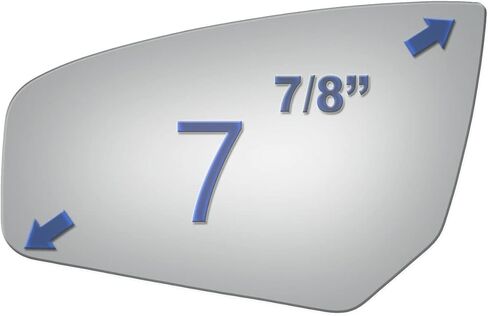 JZSUPER Side Mirror Glass fit for 2007 2008 2009 2010 2011 2012 Nissan Sentra Driver Left Side LH Flat, Including Adhesive (Non Towing Mirror Glass) (Non Heated) in Kuwait