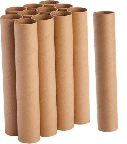 12 Pieces Cardboard Tubes Craft Rolls Eco Friendly Round Premium Paper Towel Tubes for Crafts for Arts Projects Handmade, 10cm in Kuwait