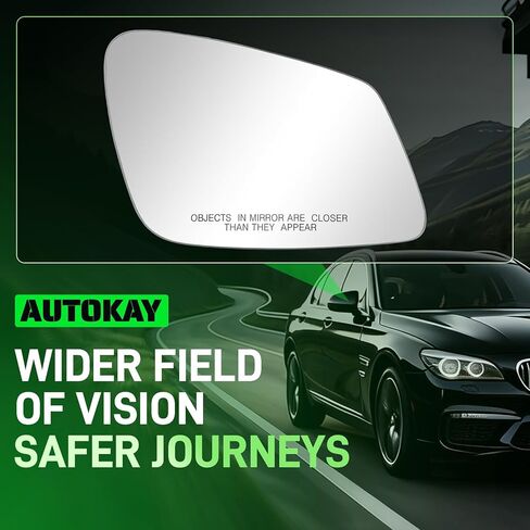 مرآة جانبية للركاب الأيمن من AUTOKAY مع تركيبات ساخنة لسلسلة BMW M2-M7، F20 F22 F30 F32 F34 F36 F80، 228i 320i 328i 330i 335i 428i 430i 435i 535i 550i 640i 2009-2019، مرآة جانبية للركاب زجاج in Kuwait