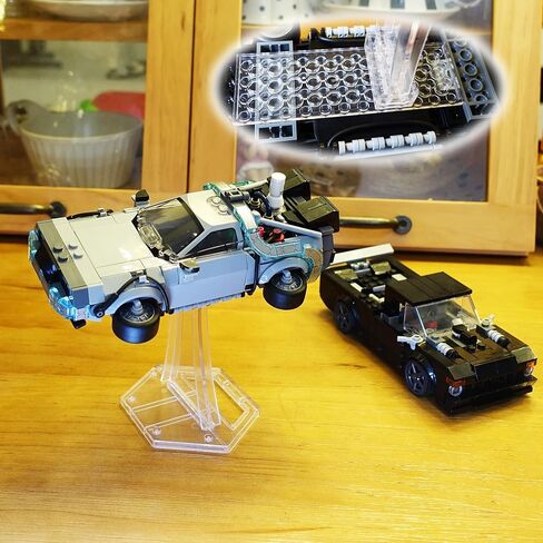 (عبوتان) حوامل عرض لـ Lego 75394 75374 Onyx Cinder، حامل فردي لـ 77256 Back to the Future Time Machine، مجموعات X-Wing TIE وغيرها، شاشة عرض زاوية، دعامات عرض بلاستيكية شفافة فقط. in Kuwait