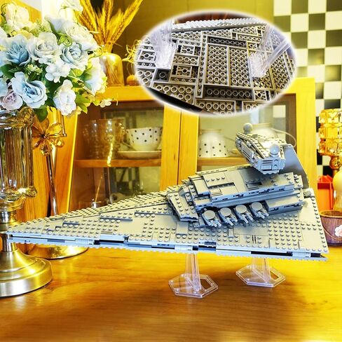 (عبوتان) حوامل عرض لـ Lego 75394 75374 Onyx Cinder، حامل فردي لـ 77256 Back to the Future Time Machine، مجموعات X-Wing TIE وغيرها، شاشة عرض زاوية، دعامات عرض بلاستيكية شفافة فقط. in Kuwait